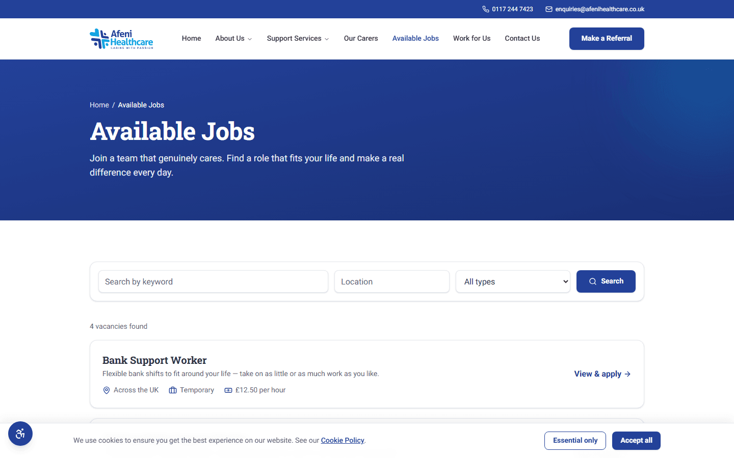 afeni healthcare 04 jobs