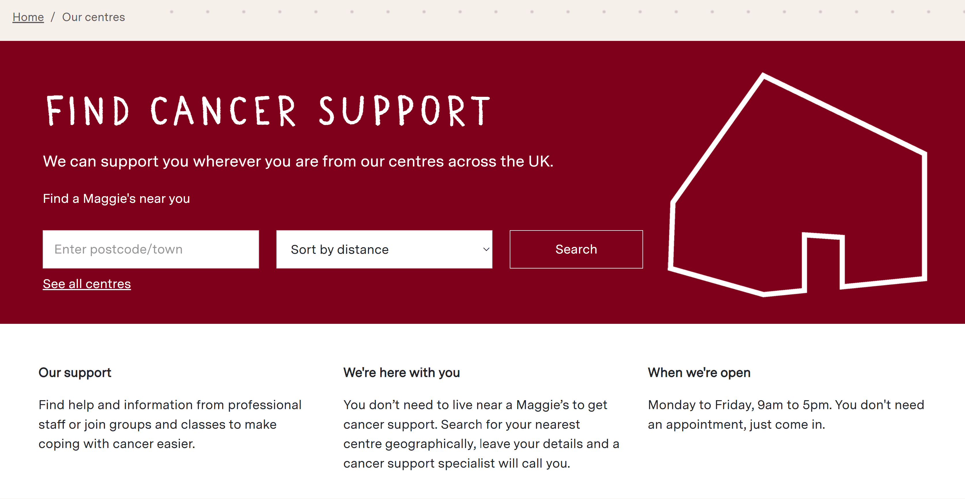 Maggies — find support