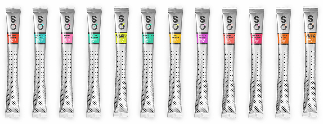 Sticksology Tea Lineup used by A2ZTECH Case Study to illustrate their brand identity